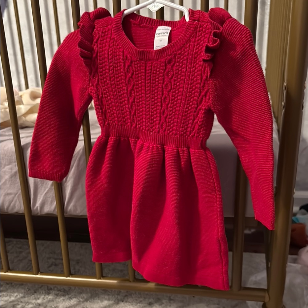 Red Knit Baby Dress